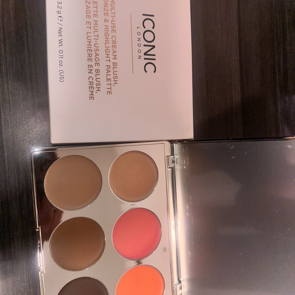 NWT Iconic London Multi-Use Cream Blush Palette - Brown, Orange, Pink